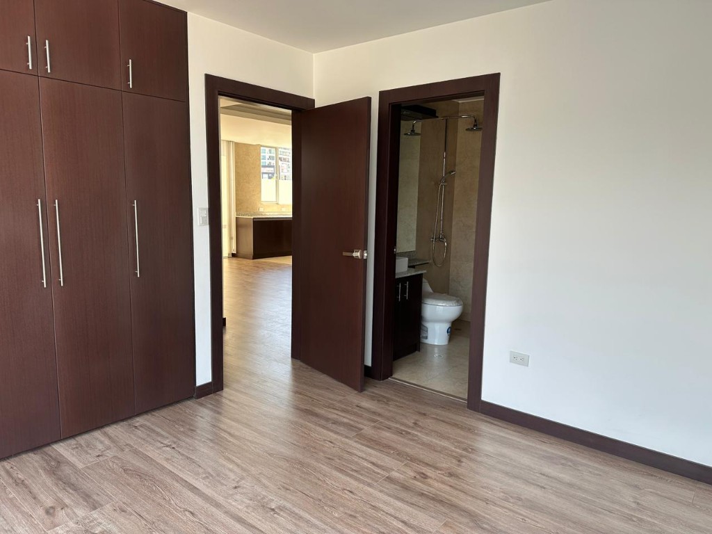 Dormitorio con baño en suite y closet empotrado